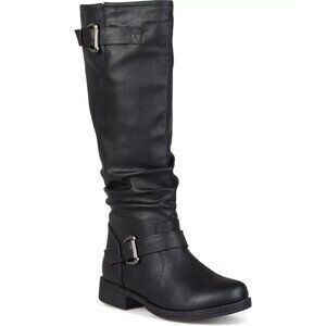 Journee Women's Black Stormy Knee High Riding Boots Shoes Size 8.5M